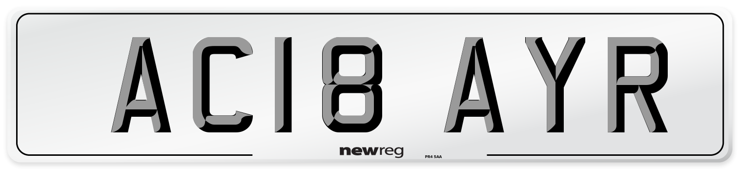 AC18 AYR Number Plate from New Reg